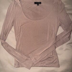 JLUXLABEL Women's Taupe Long Sleeve Top